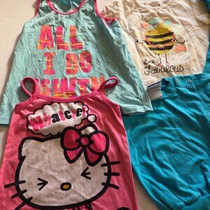 Girls size 6/6x Short Sleeved Tops & Short Dresses Disney & Mix brands Lot of 24